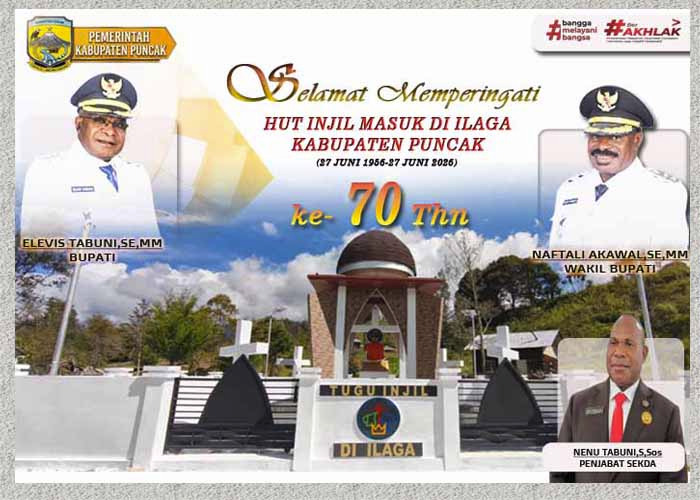 Selamat Memperingati HUT ke-70 Injil Masuk Ke Ilaga